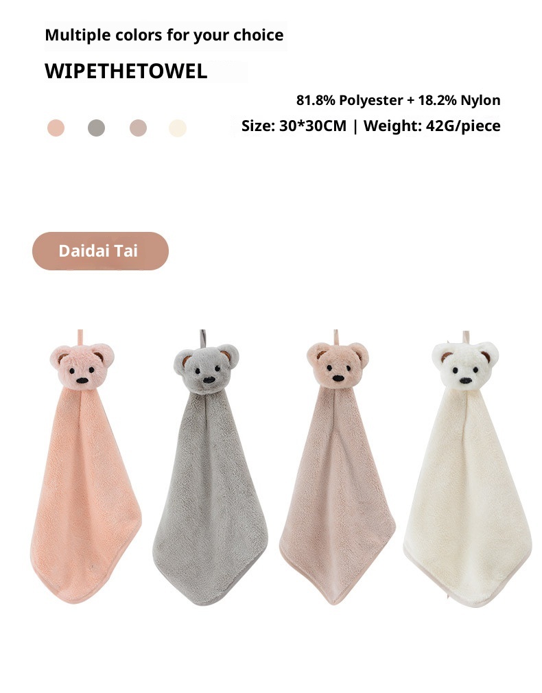 Pañuelos absorbentes portátiles Lillian Jie Liya para colgar en la mano, ideales para cocina, baño y como toallas pequeñas para niños._voghion.com