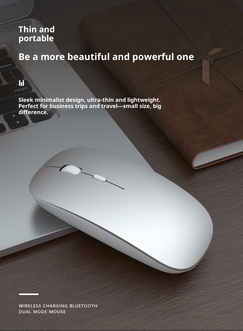 Techglobe Bluetooth adatto per iPad, tablet, Huawei, telefono cellulare, laptop, ufficio, mouse wireless silenzioso_voghion.com