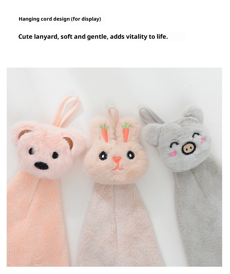 Pañuelos absorbentes portátiles Lillian Jie Liya para colgar en la mano, ideales para cocina, baño y como toallas pequeñas para niños._voghion.com