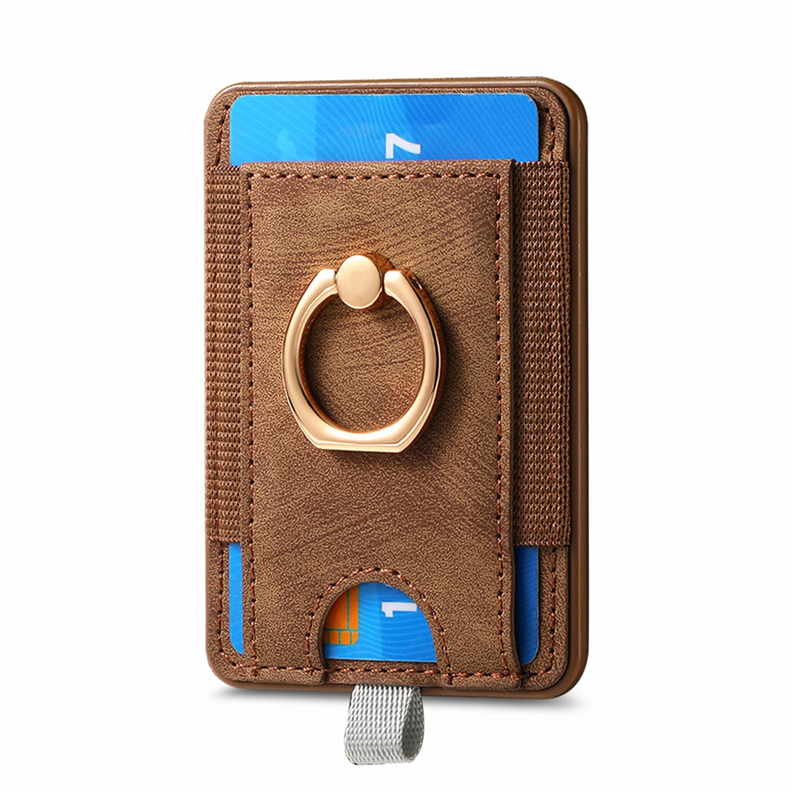 TechGlobe New Magnetic Wallet Coin Clip PU Leather Back Sticker Card Holder Strong Magnet In Stock_voghion.com