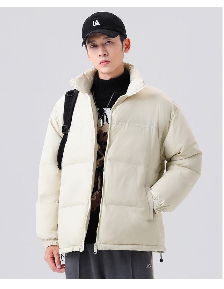 ActiveGo 2023 Winter Short Thickened Jacket Unisex White Duck Warm Top Casual Trendy Down Coat_voghion.com