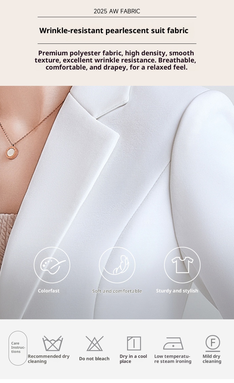 Ragazza Ragazza Completo Rosa Completo da Donna 2025 Nuova Primavera e Autunno Stile Coreano Elegante Casual Professionale Piccolo Blazer_voghion.com