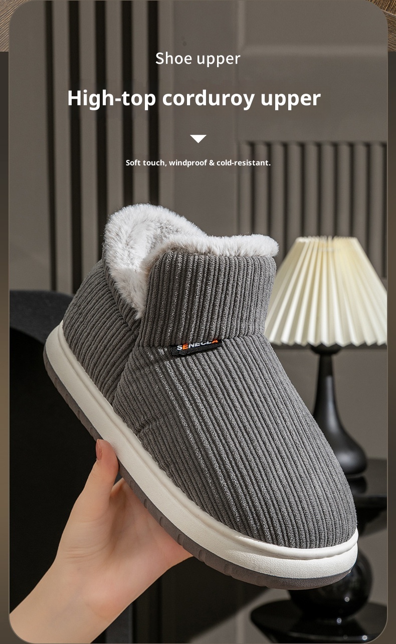 Zees Middle-aged And Women's Non-slip Soft Sole Winter Elderly Shoes With Fleece Lining, Thickened Warm Wrapped Heel,_voghion.com