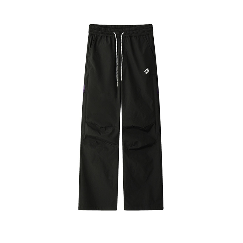 Pantaloni cargo da uomo larghi e dritti, stile giapponese, da escursionismo, antivento, per paracadutisti, pantaloni lunghi a gamba larga_voghion.com