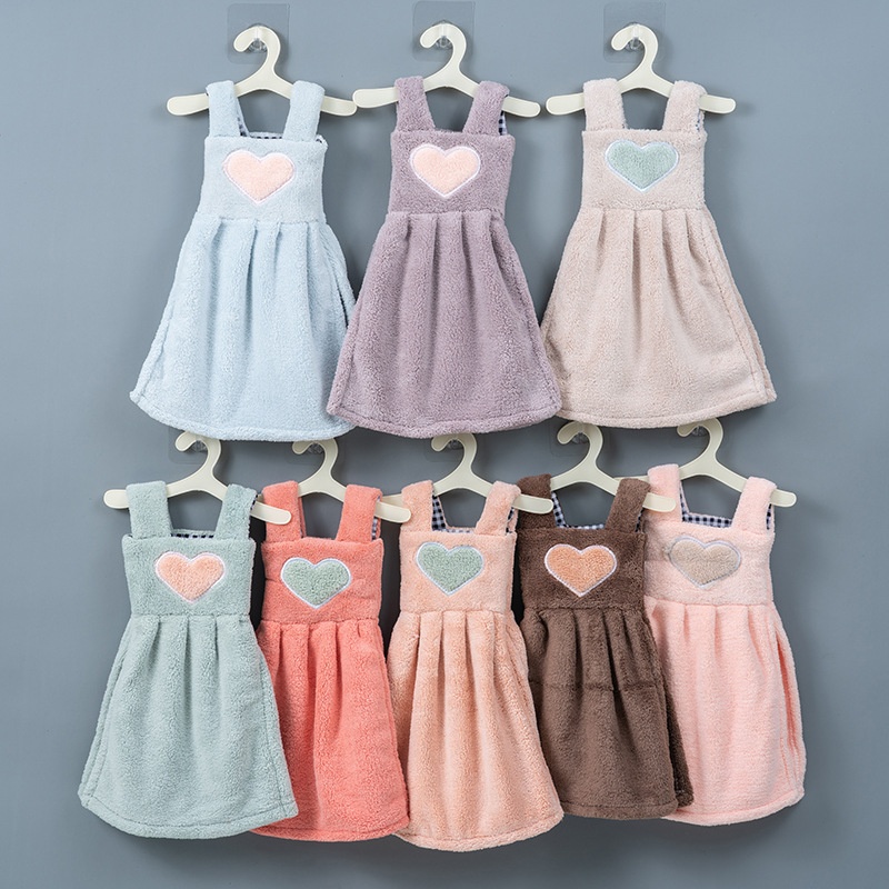 Lillian Absorbent Hanging Korean Thickened Cartoon Kitchen Hand Drying Nordic Bathroom Children's Soft Towel_voghion.com