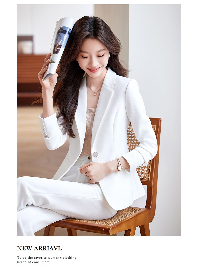 Ragazza Ragazza Completo Rosa Completo da Donna 2025 Nuova Primavera e Autunno Stile Coreano Elegante Casual Professionale Piccolo Blazer_voghion.com