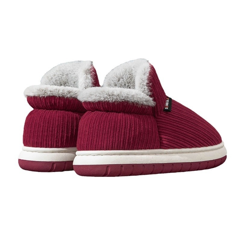 Zees Middle-aged And Women's Non-slip Soft Sole Winter Elderly Shoes With Fleece Lining, Thickened Warm Wrapped Heel,_voghion.com