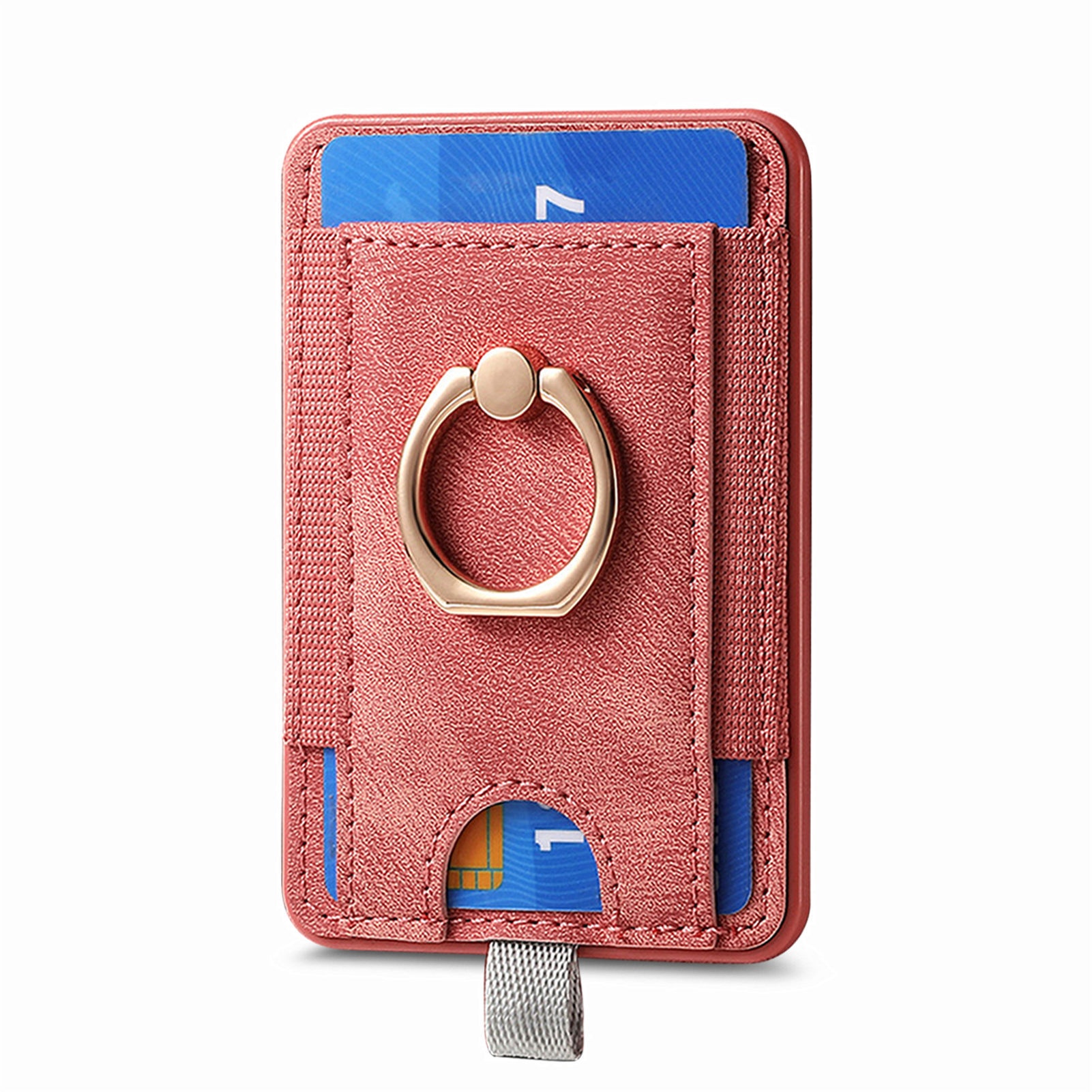 TechGlobe New Magnetic Wallet Coin Clip PU Leather Back Sticker Card Holder Strong Magnet In Stock_voghion.com