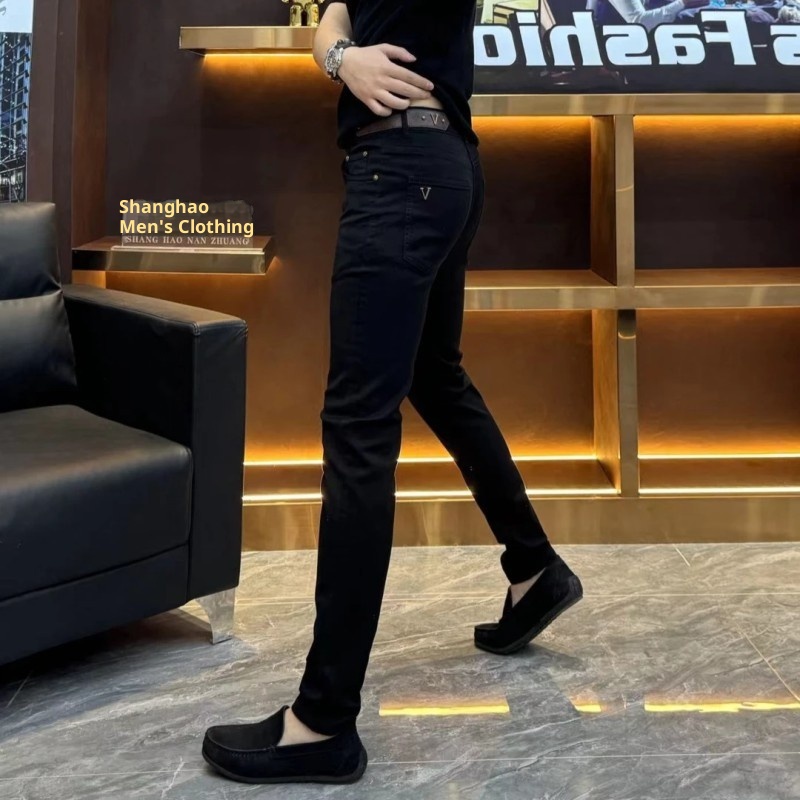 boy 853 Jeans skinny da uomo con cintura slim fit, versatili, alla moda e alla moda_voghion.com