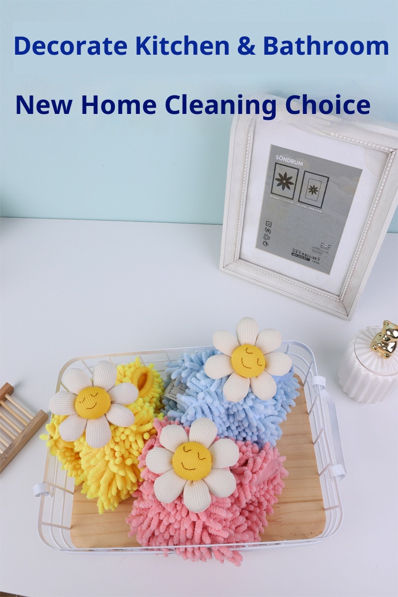 Lillian Hanging Cartoon Animal Chenille Kangle House Children's Household Kitchen Absorbent Hand Towel Wholesale_voghion.com