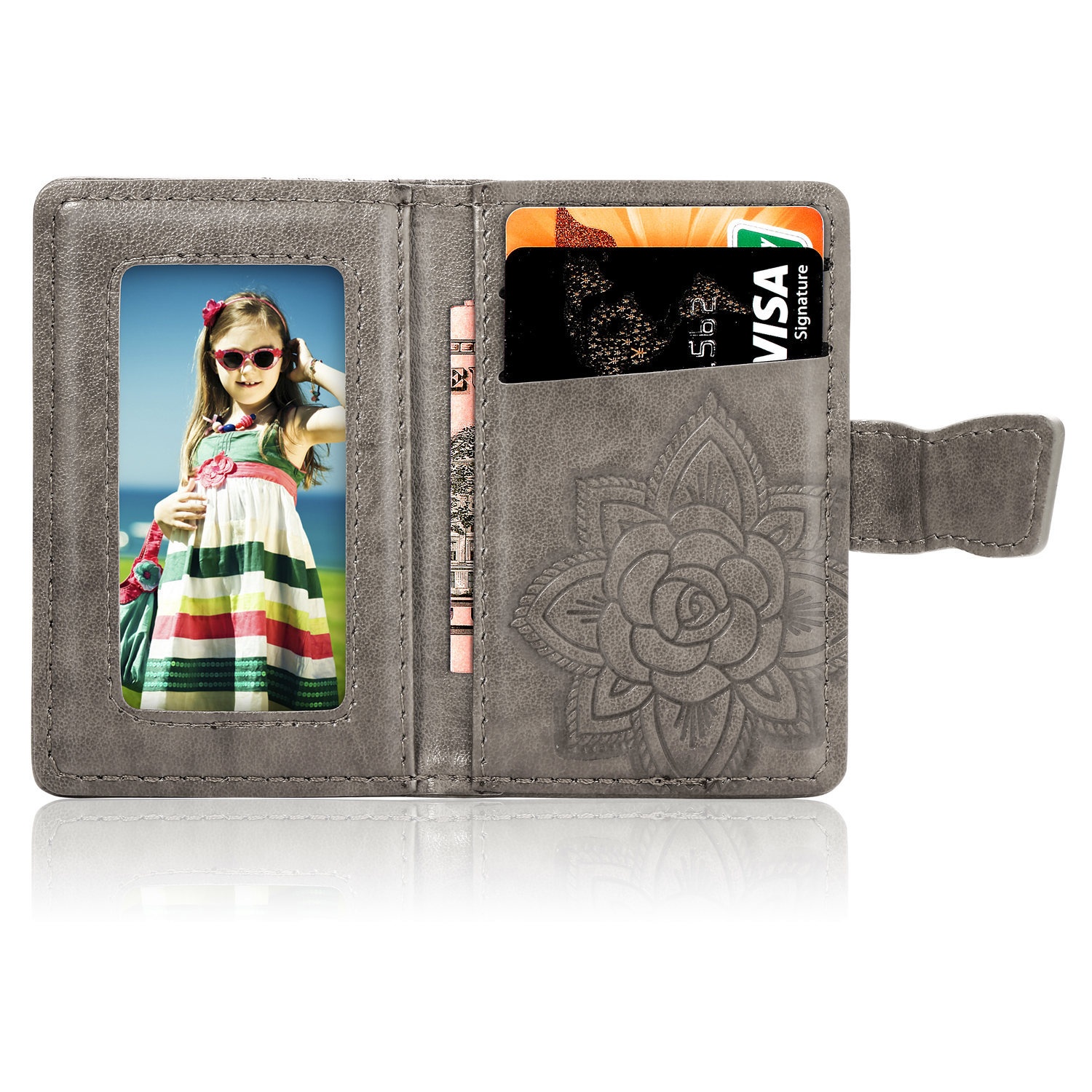 TechGlobe Foreign Trade Gift Coin Holder Universal 3M Adhesive Multi-Function Insert Embossed Phone Back Sticker Card Case_voghion.com