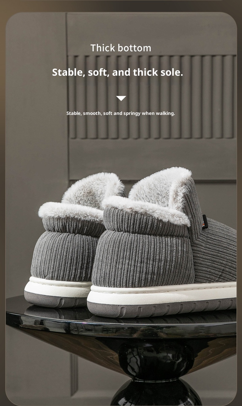 Zees Middle-aged And Women's Non-slip Soft Sole Winter Elderly Shoes With Fleece Lining, Thickened Warm Wrapped Heel,_voghion.com