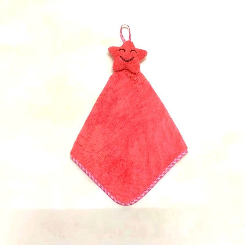 Lillian Cartoon Thickened Absorbent Hand Coral Fleece Small Hanging Kitchen Bathroom Cloth Children's Towel Wholesale_voghion.com