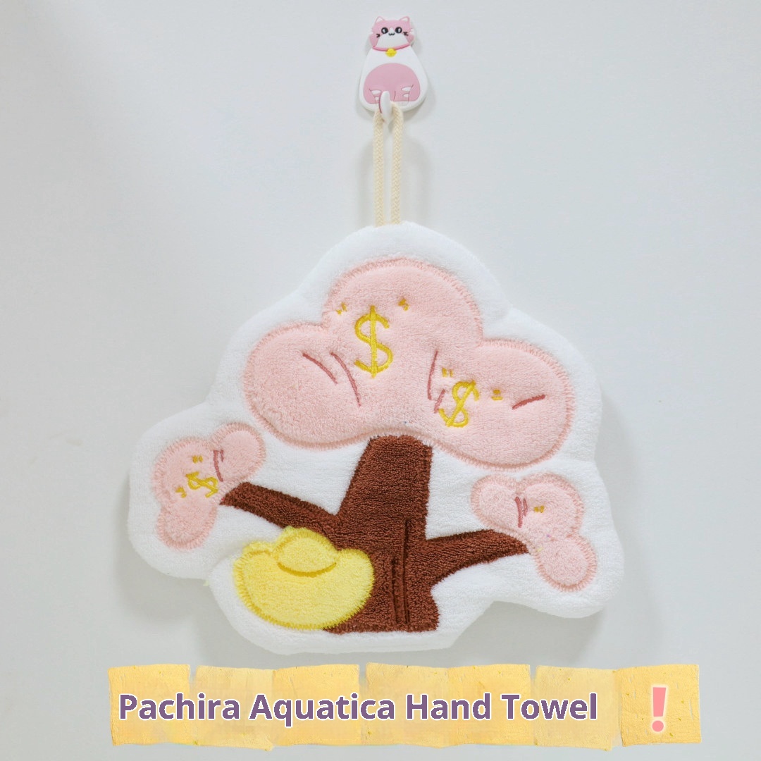 Lillian Big Fortune Tree Hand Kitchen Household Children's Handkerchief Towel Hanging Water Absorbent Quick-Dry_voghion.com