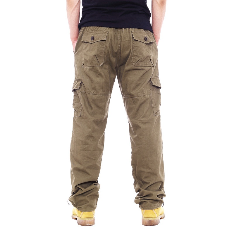 boy Spring And Autumn Multi-Pocket Outdoor Cargo Men's Trendy Loose Straight Large Size Long Hiking Casual Tactical Pants_voghion.com