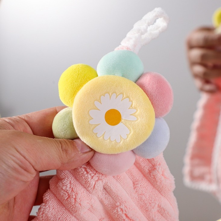 Lillian New Coral Fleece For Home Kitchen Bathroom Hanging Absorbent Hand Square Wash Towel_voghion.com