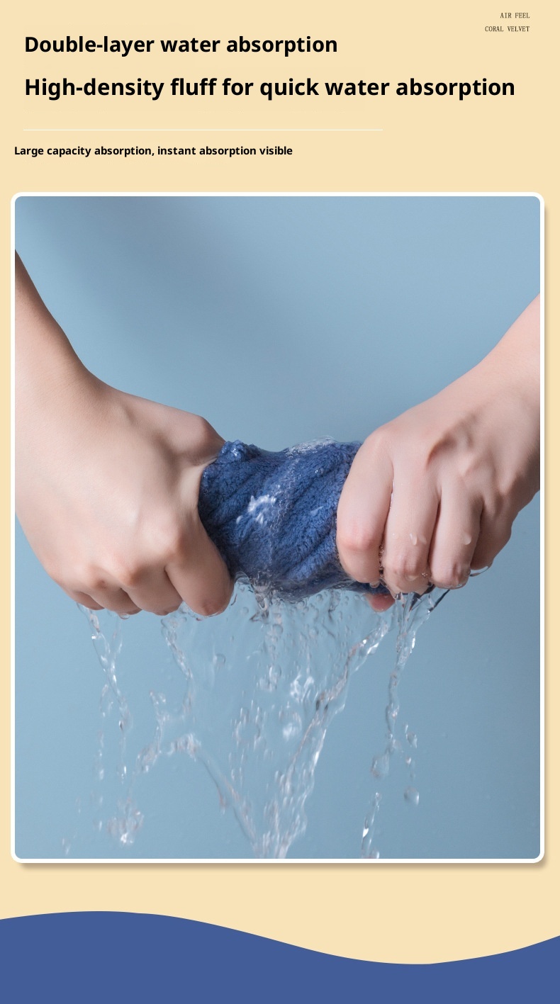 Lillian Korallenvlies Niedliches Katzen-Stickerei Hand Hängendes Saugfähiges Küchen-Badezimmer-Doppelverwendungs-Quadrathandtuch Großhandel_voghion.com