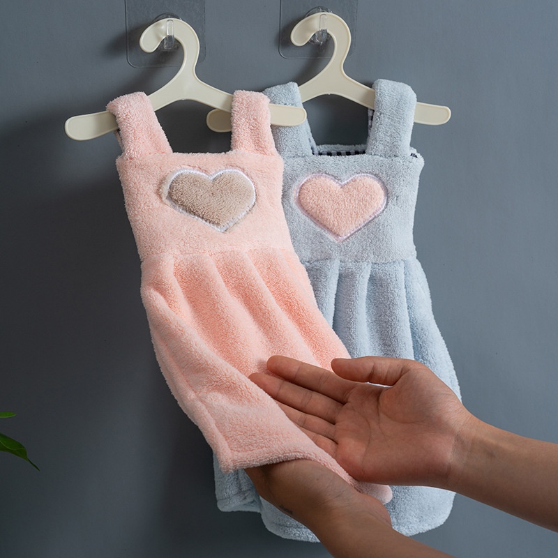 Lillian Absorbent Hanging Korean Thickened Cartoon Kitchen Hand Drying Nordic Bathroom Children's Soft Towel_voghion.com