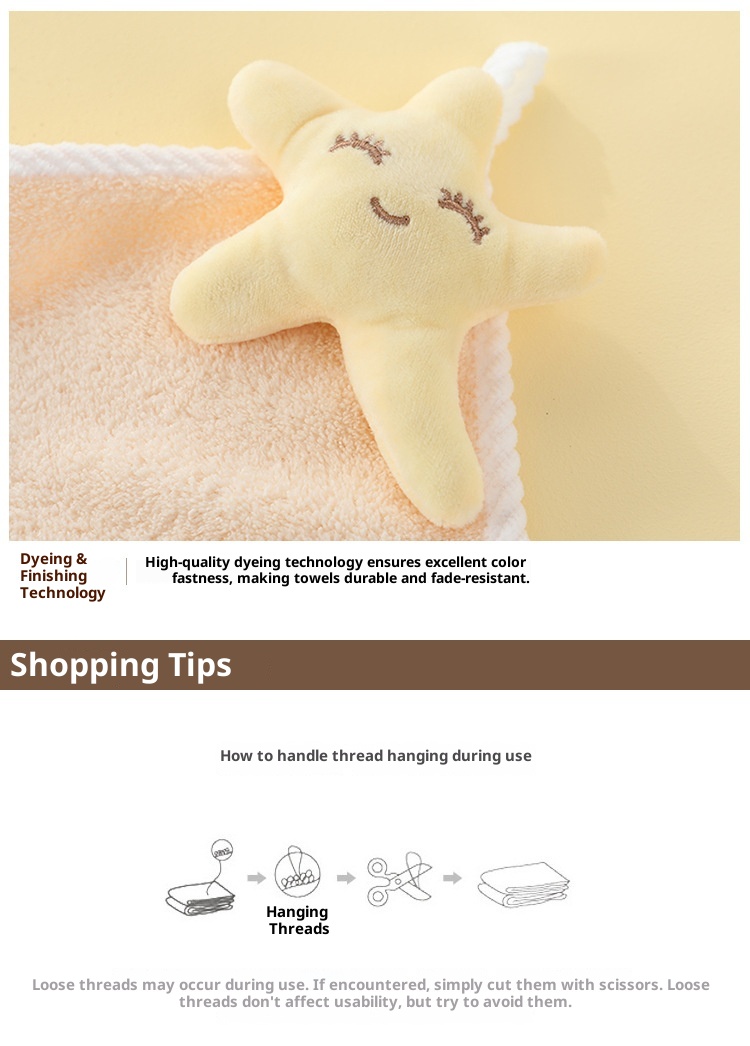 Lillian Kore Versiyonu Karikatür Yeni Mutfak Askılı El Havlusu Hızlı Kuruyan Bez Çocuklar Kalınlaştırılmış Mercan Polar Emici_voghion.com