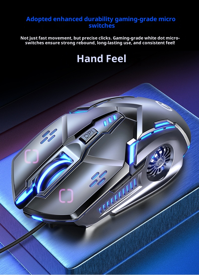 Techglobe G5 Wired Mouse Luminous Gaming E-sports Mechanical Silent Computer Accessories Cross-border Private Model_voghion.com