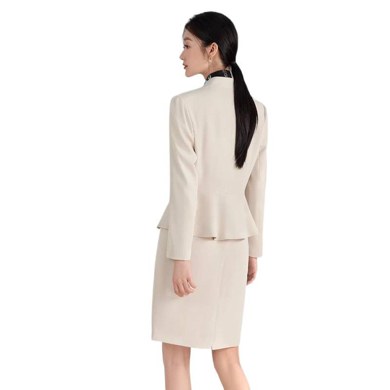 Mädchen-Kostümset für Damen, professionelle Frühlings- und Herbstkleidung, elegantes Rockset im Göttinnenstil, ideal für den Empfangsbereich eines Schönheitssalons_voghion.com