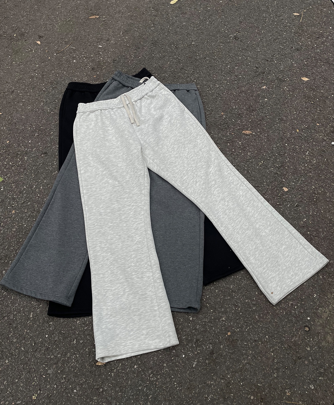 boy Spring Autumn Flared Casual Pants For Men And Women, Trendy Brand, Versatile, Slimming, Commuting, Slim Fit, Black_voghion.com