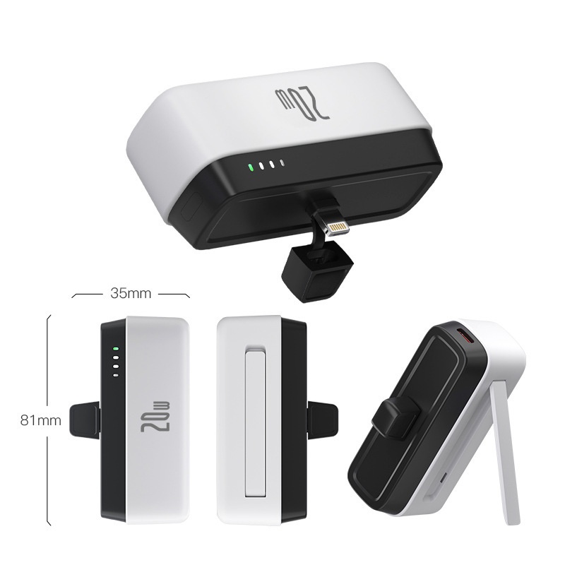 techglobe PD20W Pocket Fast Charging Compact Portable 5000mAh Capsule Emergency Mini Power Bank_voghion.com