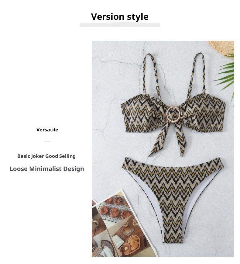 GraceChic GraceChic European And American Women's Swimsuit High-End Sexy Bikini Two-Piece Printed Backless Beach Swimwear Pure Desire Style_voghion.com