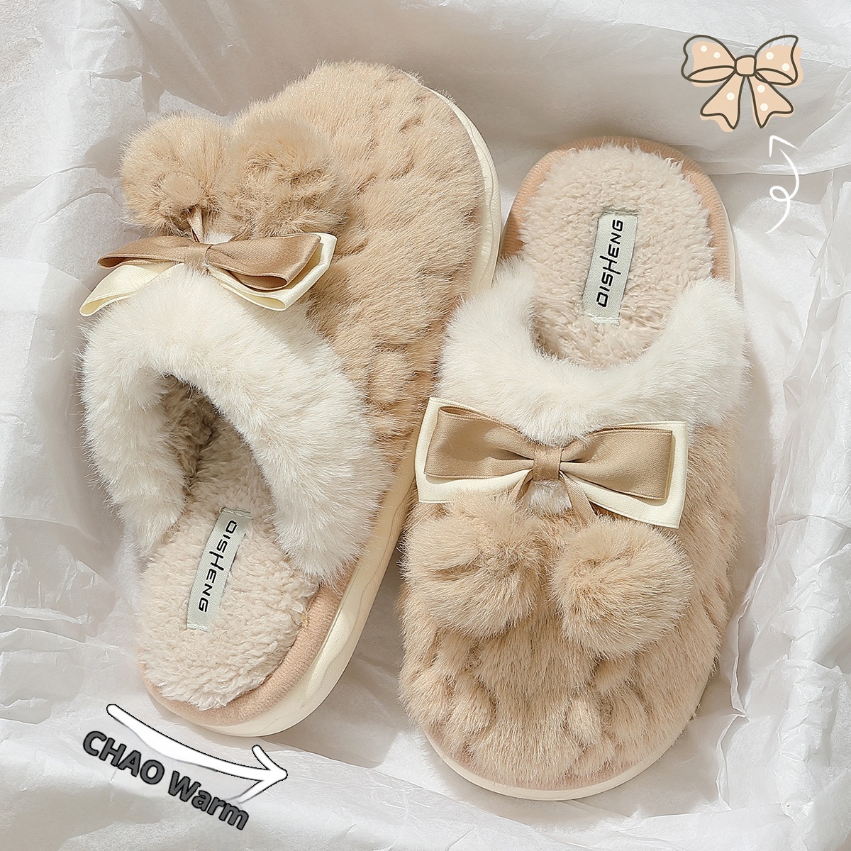Zees Cute Women, Autumn And Winter 2024 New Indoor Warm Non-Slip Bedroom Home Cotton Slippers For Men_voghion.com