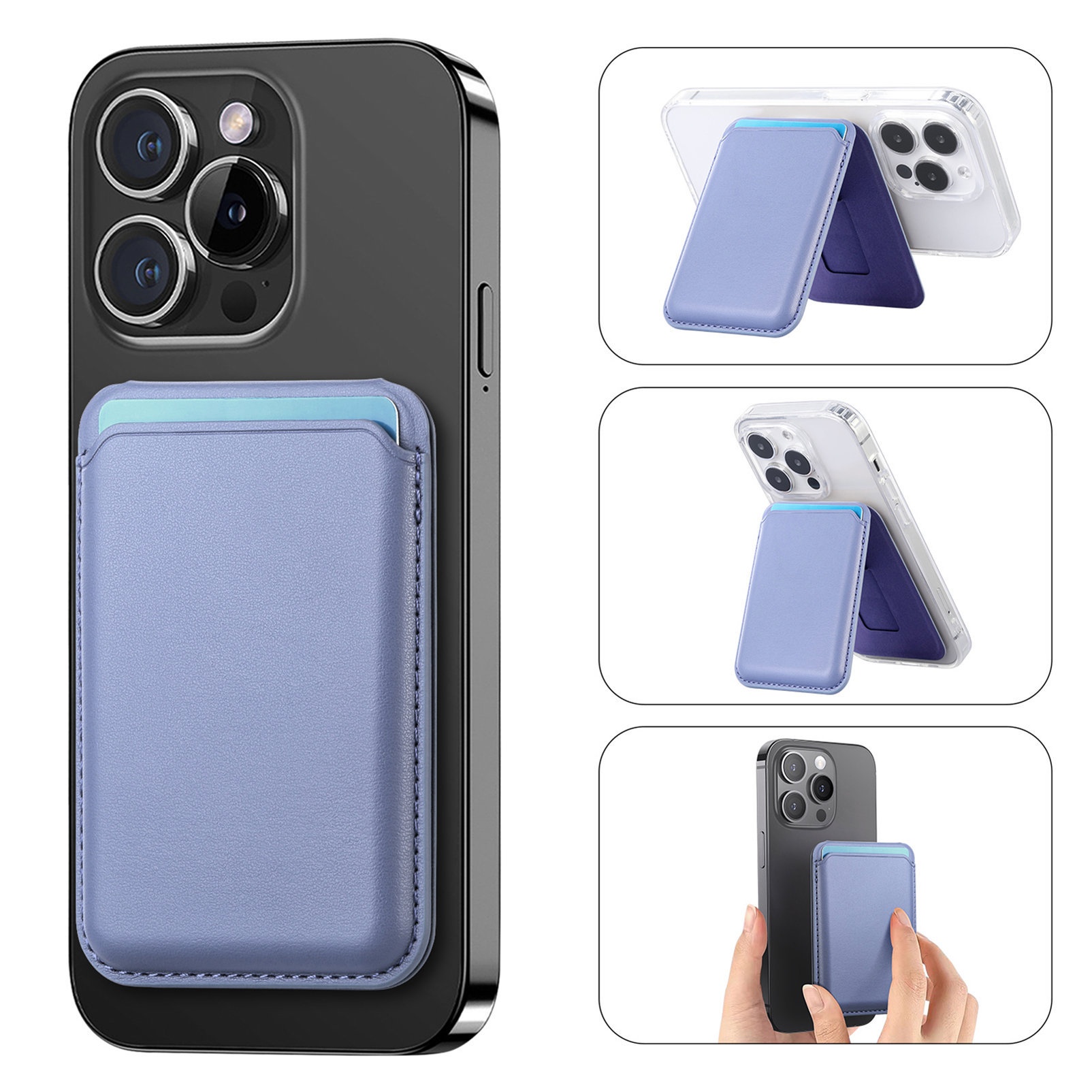 TechGlobe Modello personalizzato compatibile con iPhone 17 Pro Supporto magnetico resistente Porta carte di credito_voghion.com