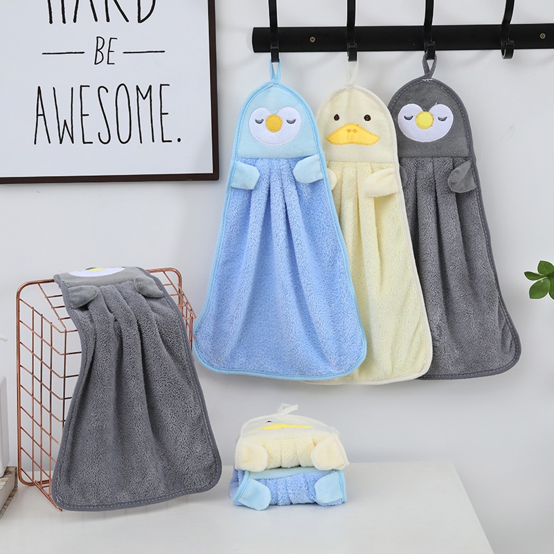 Lillian Trendy Hanging Cute Washing For Children Bathroom Hand Towel Kitchen Wiping Cloth_voghion.com