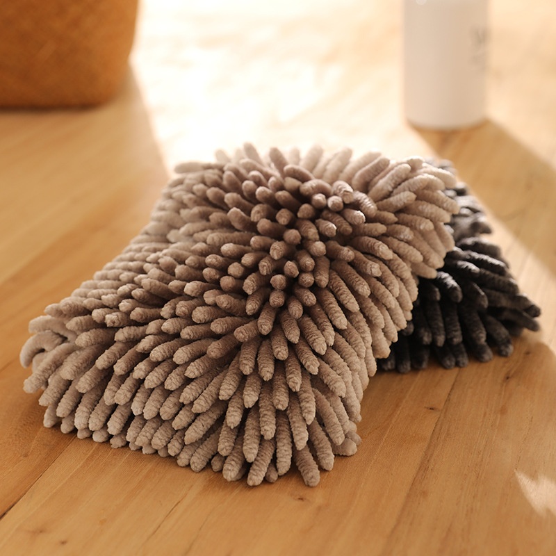 Lillian Chenille Kitchen Towel Hanging Cute Thick Cloth Bathroom Hand Ball Absorbent Quick-Dry_voghion.com
