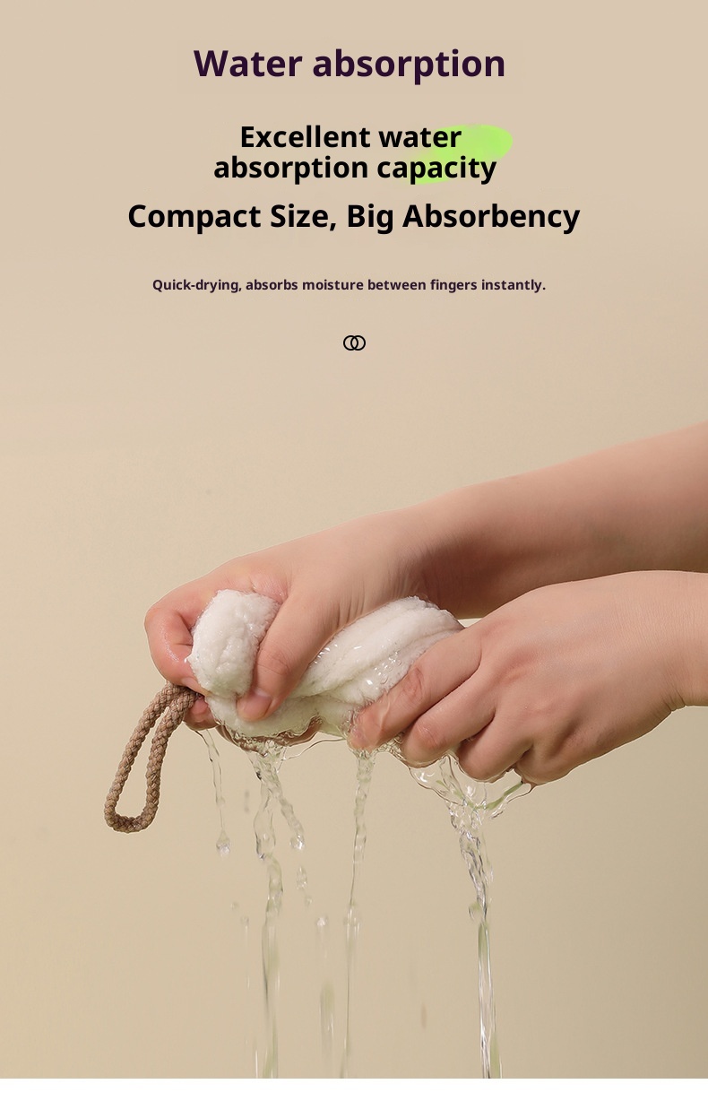 Lillian Big Face Kitchen Hanging Coral Fleece Thickened Cat Hand Children's Cute Absorbent Quick-Dry Towel_voghion.com