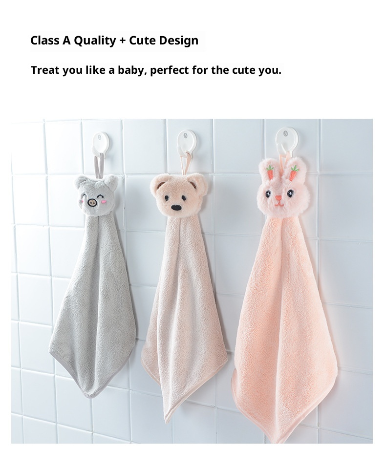 Pañuelos absorbentes portátiles Lillian Jie Liya para colgar en la mano, ideales para cocina, baño y como toallas pequeñas para niños._voghion.com