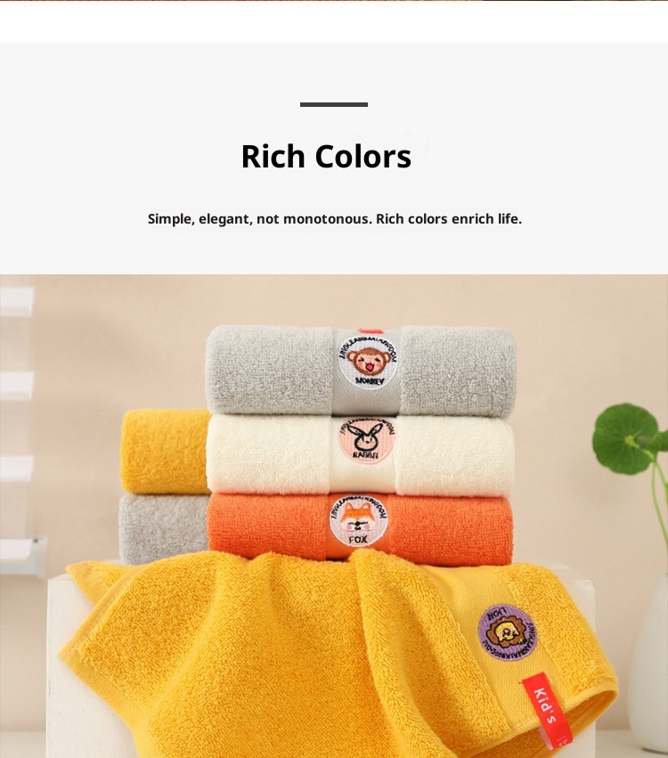 Lillian Strawberry Cotton Children's For Kids Face Washing Hand Wiping Cartoon Baby Household Hanging Kindergarten Small Towel_voghion.com