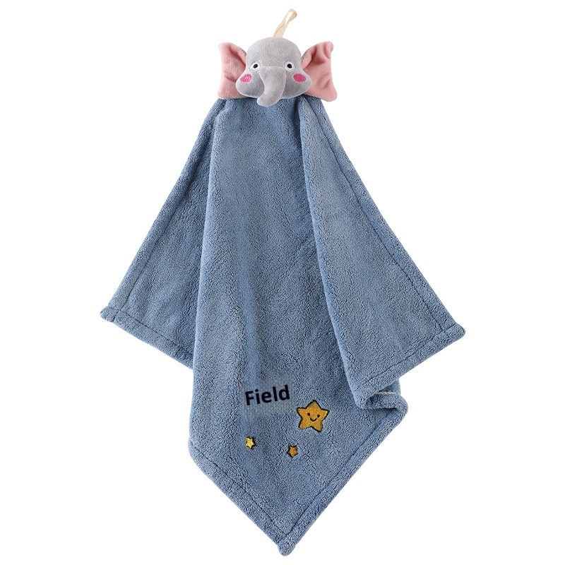 Lillian Hanging Hand Face Towel Coral Fleece Soft Absorbent Quick-Dry Kitchen Bathroom Cloth_voghion.com