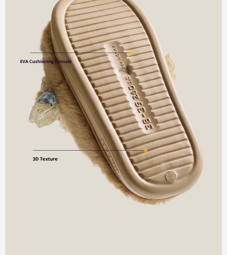 Zees Hot-Selling Bear Cotton For Women, Autumn And Warm Slippers, Winter Indoor Home Plush Slippers_voghion.com