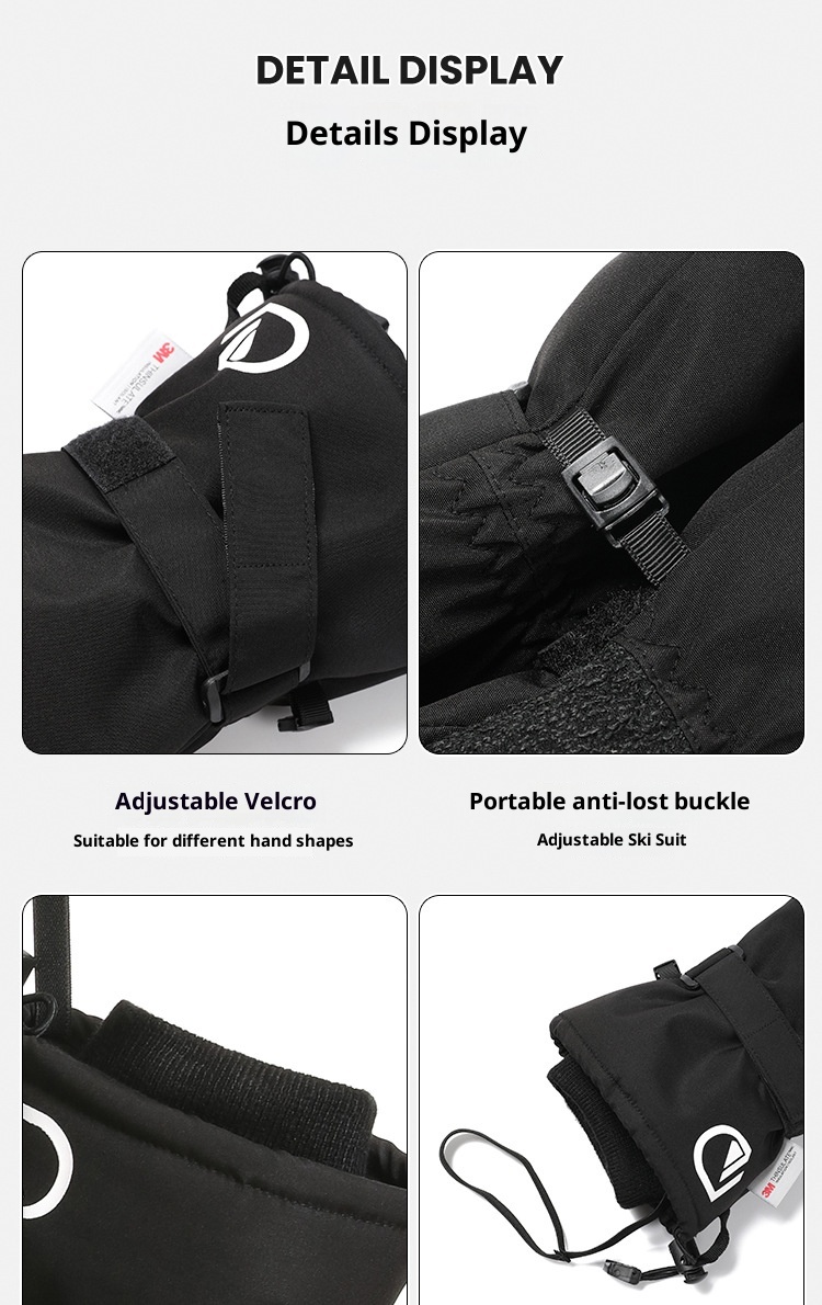 Boy Boy Boy Kevlar Ski- und Fahrradhandschuhe Touchscreen Winter Wasserdicht Winddicht Fleecegefüttert Warm Outdoor Bergsteigen_voghion.com