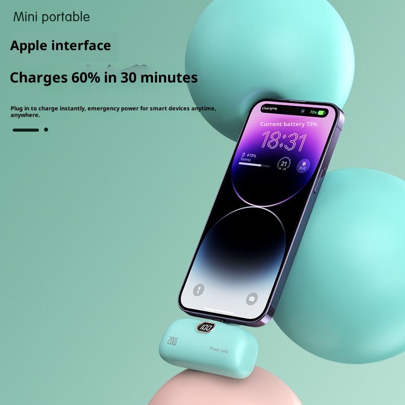 Techglobe KC Cross-Border Wholesale Pocket Capsule 5000mAh Portatile Compatto Cellulare Power Bank Regalo Stampa_voghion.com