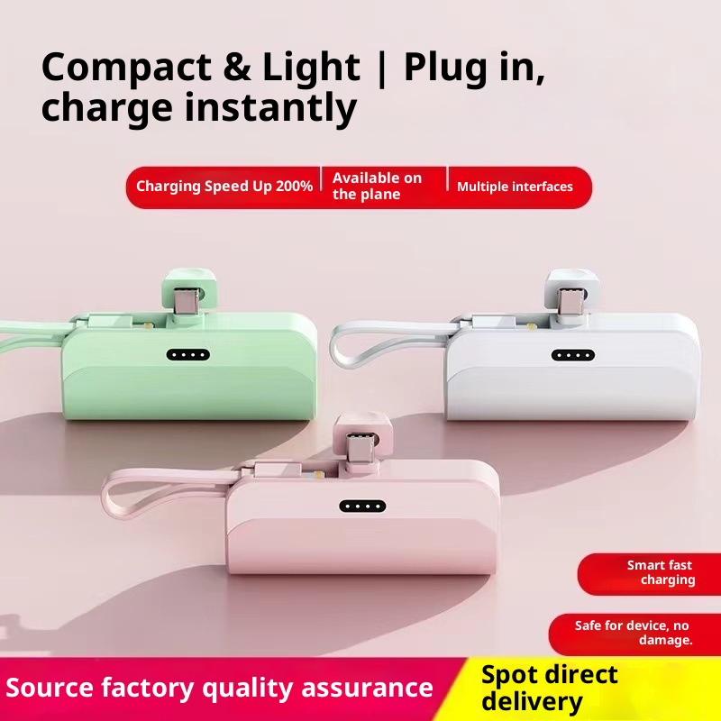 techglobe Mini-Bank mit großer Kapazität, Schnellladefunktion, tragbar für den Außenbereich, digitales Display, mobile Stromversorgung mit mehreren Schnittstellen_voghion.com