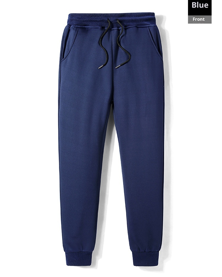 Wintersportbroek voor heren, casual warme lamswollen dikke fleece joggingbroek met boorden, herenbroek met rechte pijpen en lange broek,_voghion.com