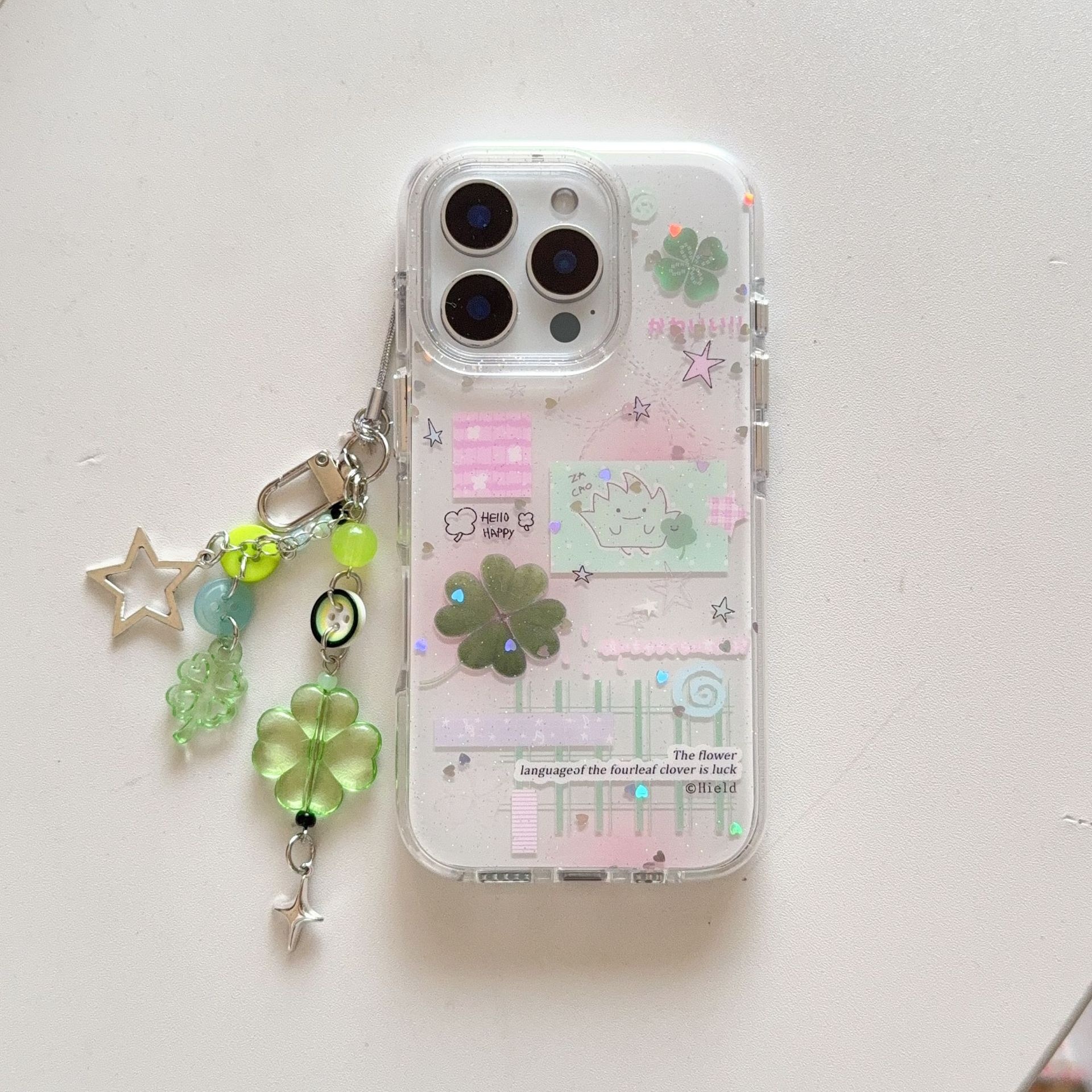 TechGlobe TechGlobe Ins Semplice Piccolo Cuore Quadrifoglio Compatibile con iPhone per Ragazze Custodia per Telefono 15 Pro Max 14/17 Personalizzata 16_voghion.com