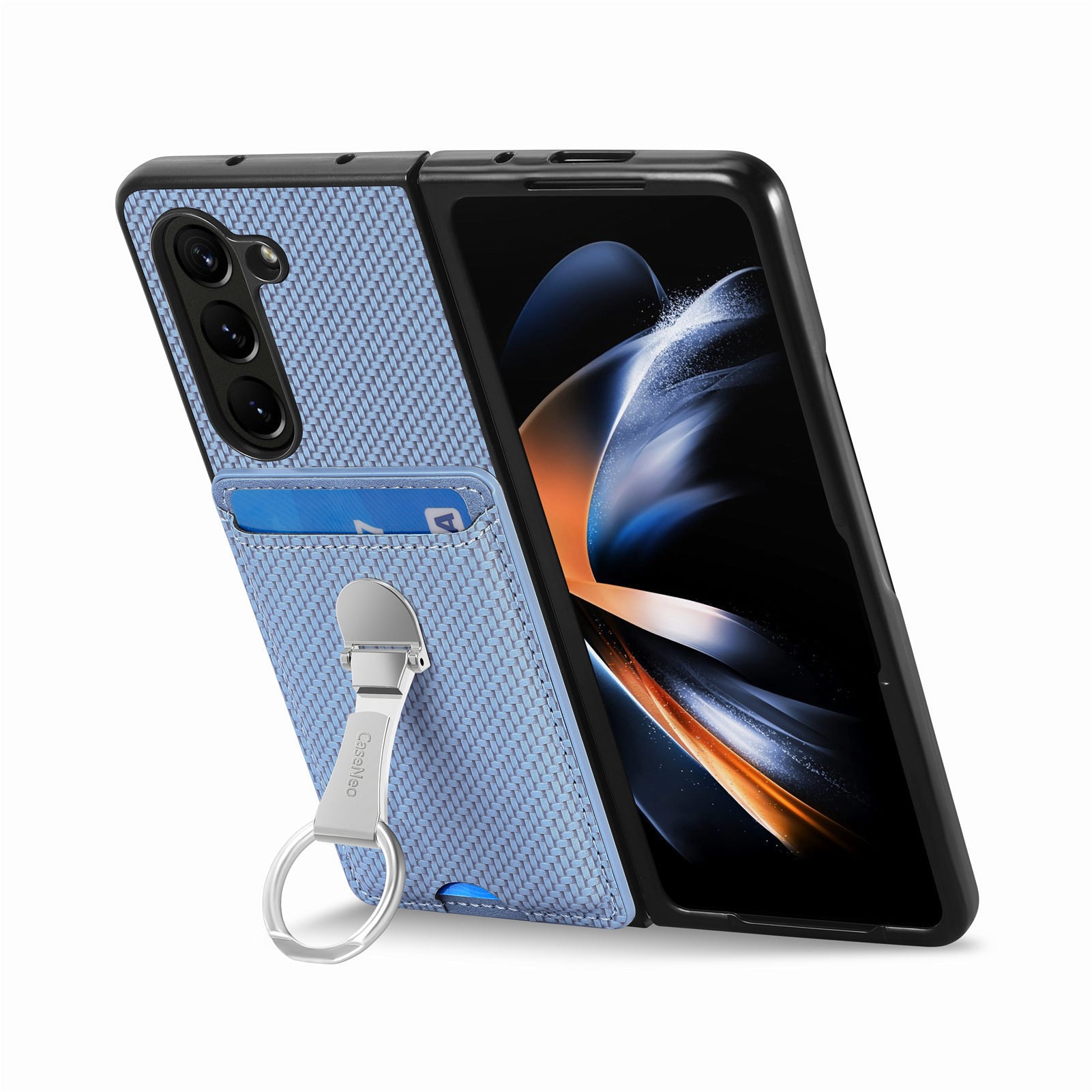 TechGlobe Compatible With Japan And Korea Sam Samsung ZFold7 Multifunctional Ring Stand Card Holder Phone Case 360°Rotating_voghion.com