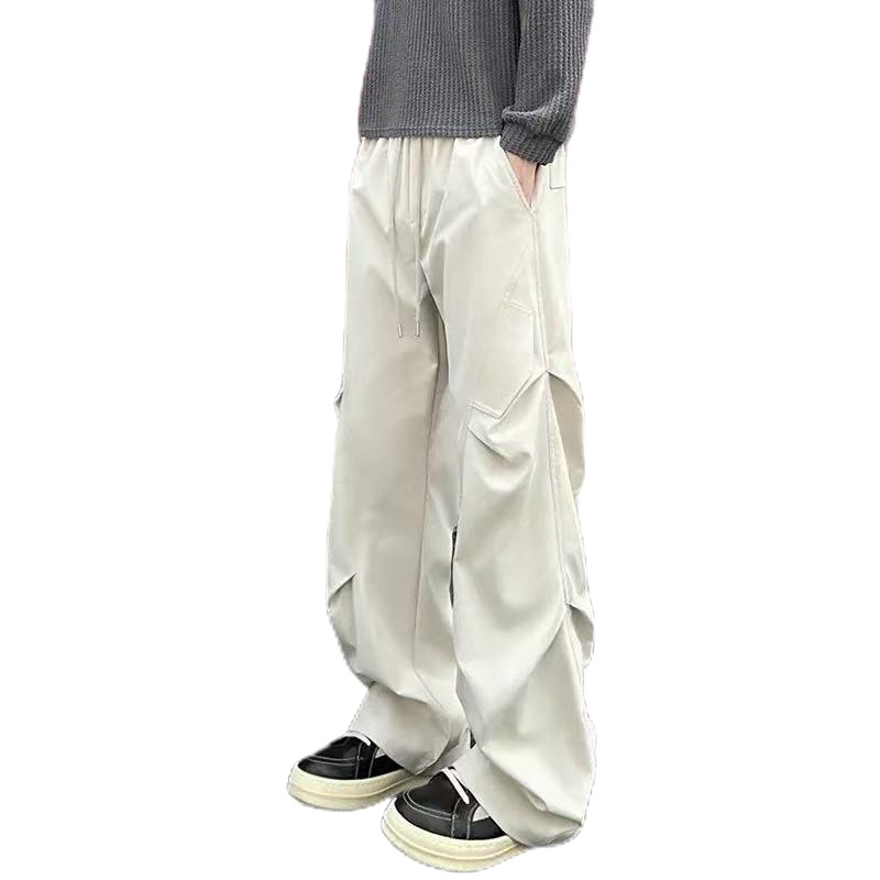 Pantaloni cargo da uomo in stile americano, autunno inverno, lavati, casual, dritti, alla moda, da paracadutista all'aperto, 2025_voghion.com