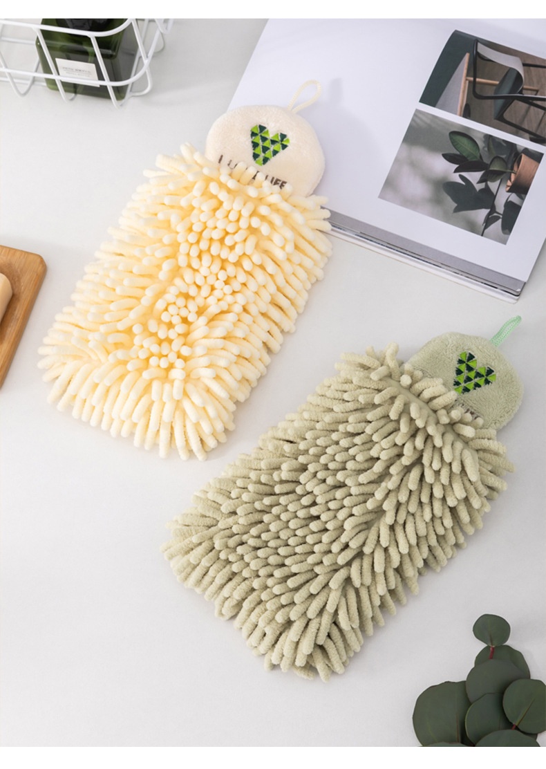 Toalla de chenilla Lillian, gruesa, de secado rápido, para colgar, ideal para cocina, baño e inodoro. Absorbente, bordada. ¡Compra ahora!_voghion.com