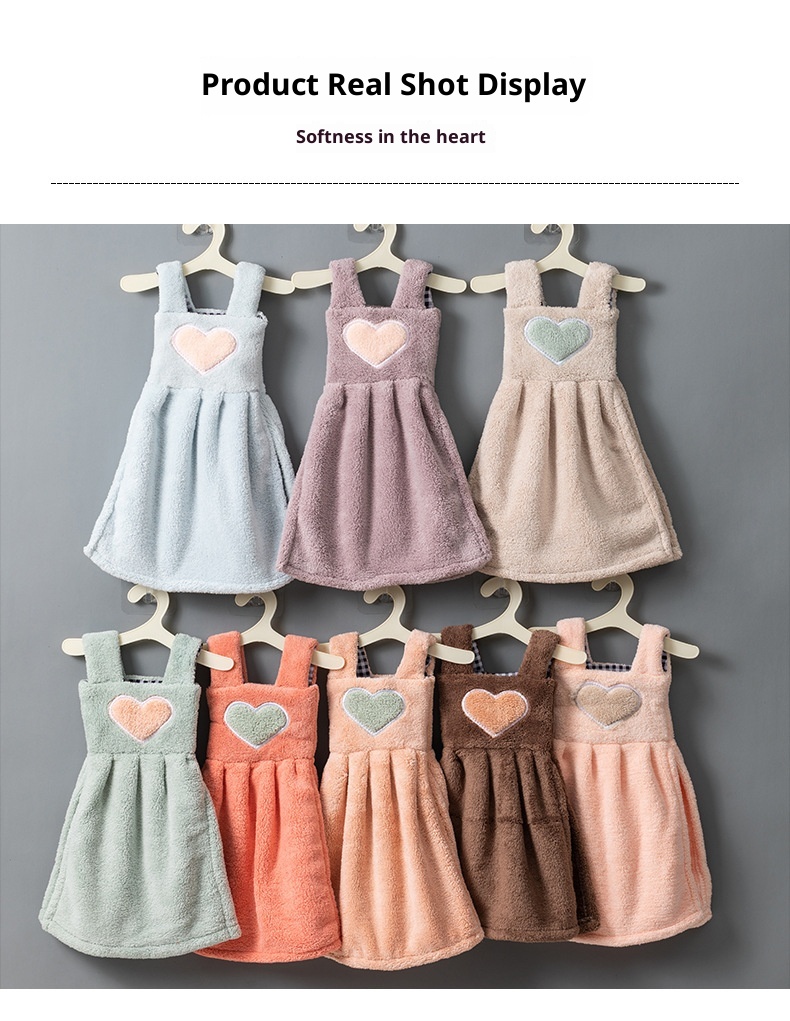 Lillian Absorbent Hanging Korean Thickened Cartoon Kitchen Hand Drying Nordic Bathroom Children's Soft Towel_voghion.com