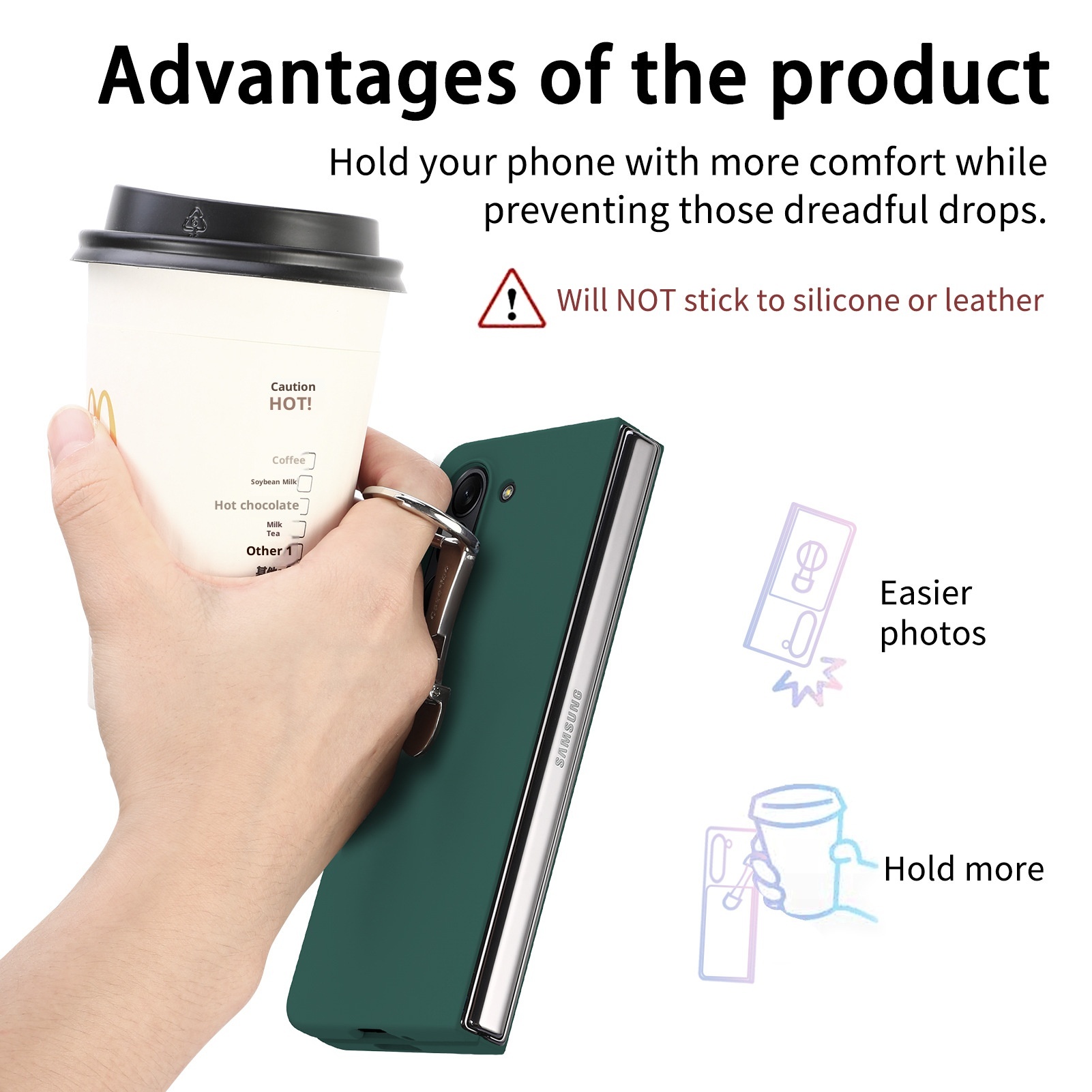 TechGlobe Compatible With Samsung ZFold7 And Screen Protector Integrated Phone Case Exquisite Boxed 360 Multi-Angle Rotating Stand_voghion.com