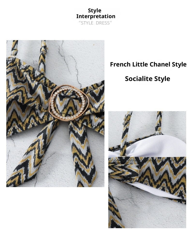 GraceChic GraceChic European And American Women's Swimsuit High-End Sexy Bikini Two-Piece Printed Backless Beach Swimwear Pure Desire Style_voghion.com