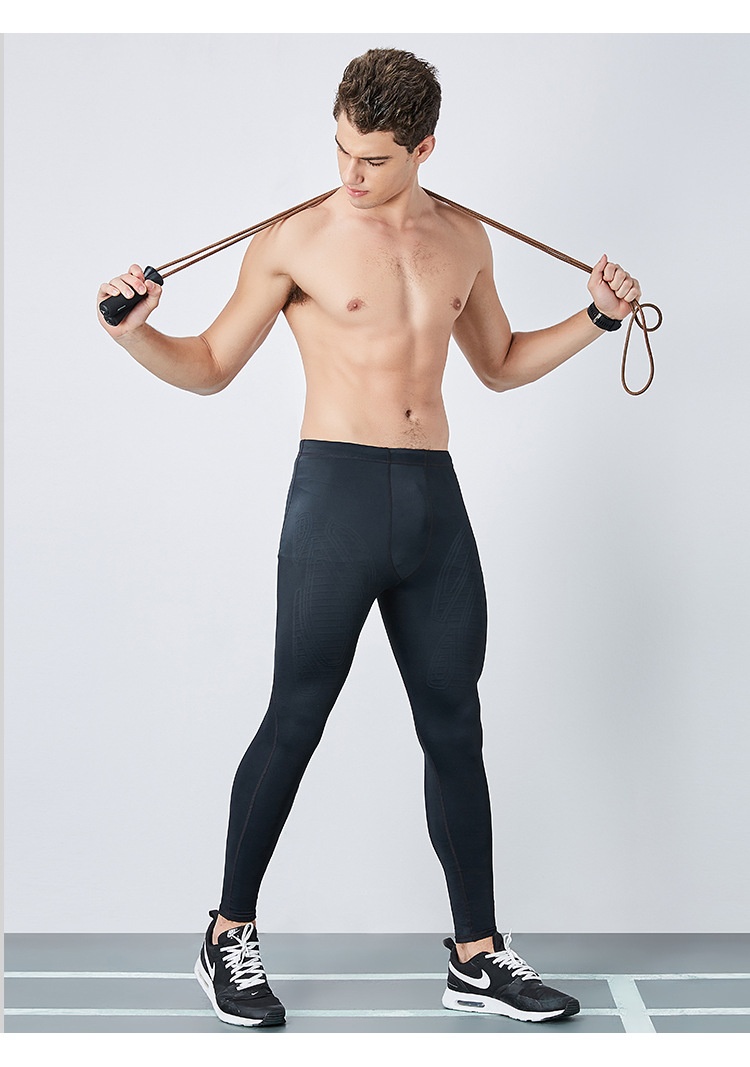 Cross-Border Kompressions-Sporttights für Herren, geeignet für Laufen, Fitness, Training, Marathon, hochelastisch, schweißabsorbierend und atmungsaktiv._voghion.com
