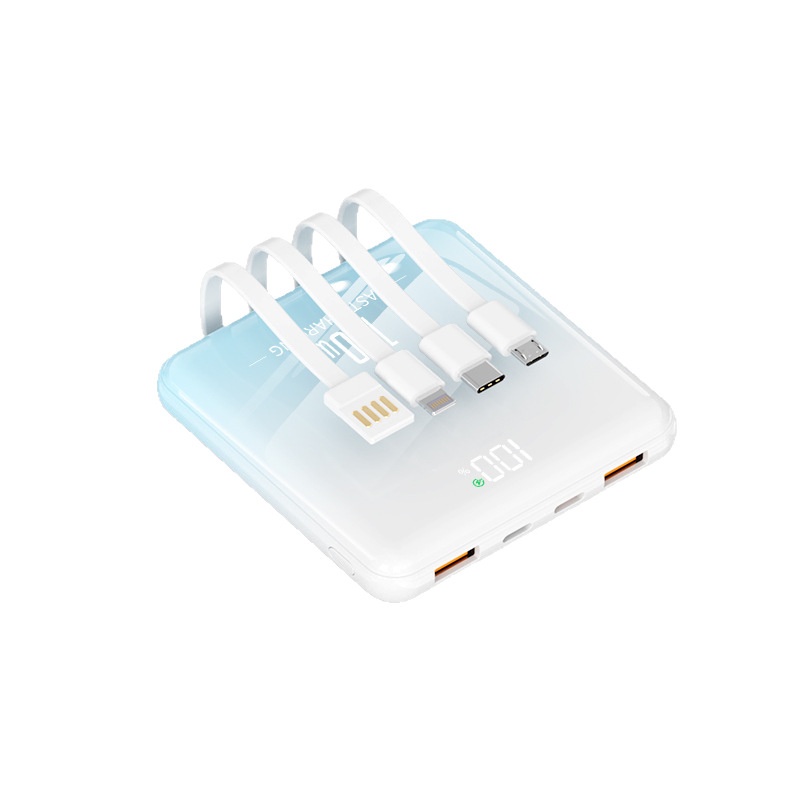 techglobe Cross-border Portable Compact Ultrathin Mini Fast Charging With Integrated Cable 20000mAh Large Capacity Mobile_voghion.com